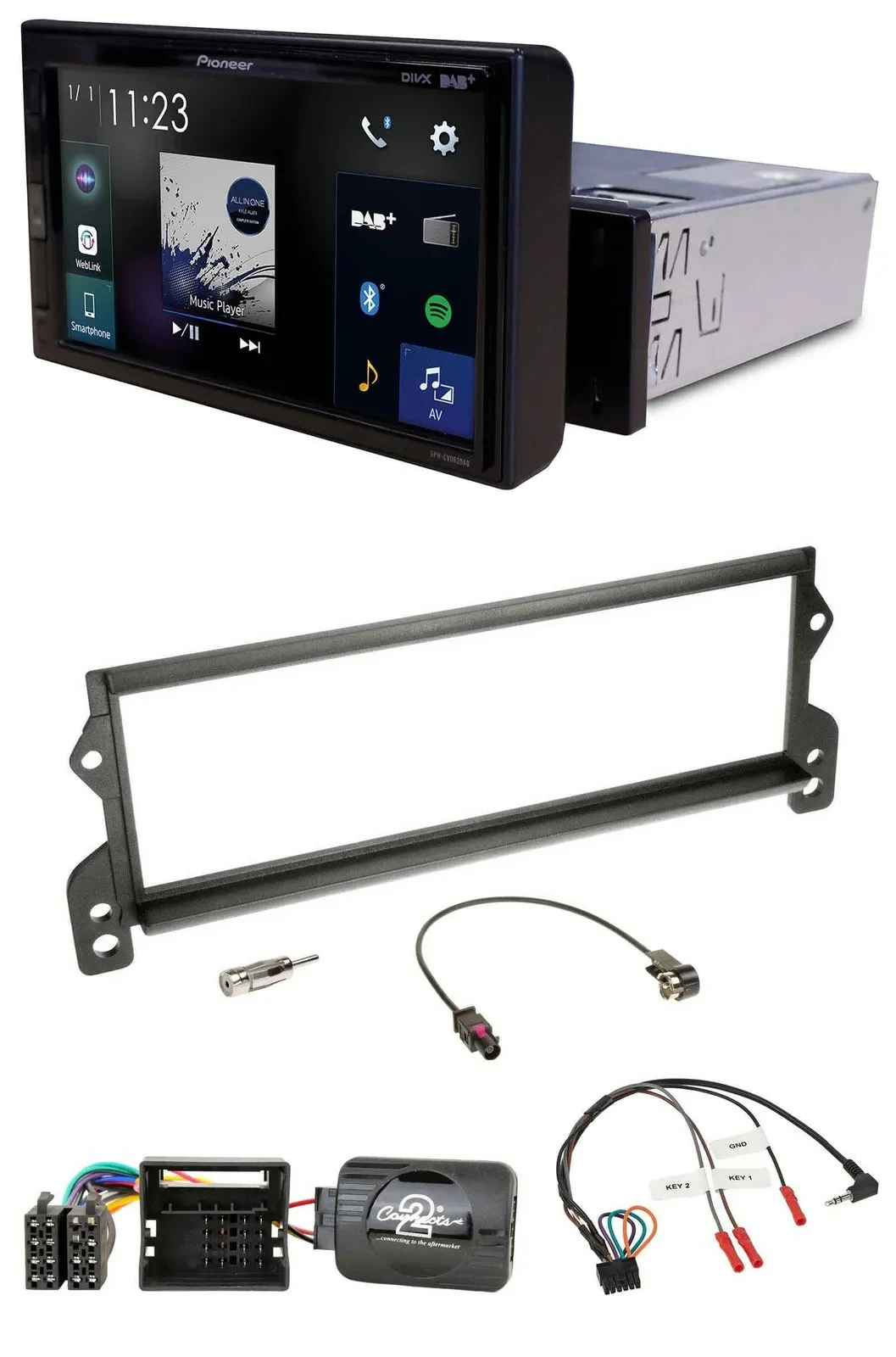 Pioneer DAB Lenkrad Bluetooth USB Autoradio für Mini (2001-2006 MOST)