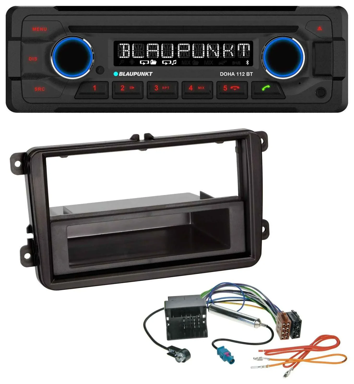 Blaupunkt AUX MP3 CD Bluetooth USB Autoradio für Skoda Fabia Octavia Rapid Rooms