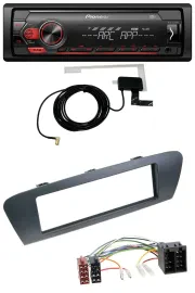 Pioneer 1DIN USB DAB MP3 AUX Autoradio für Renault Scenic (ab 09) - grau