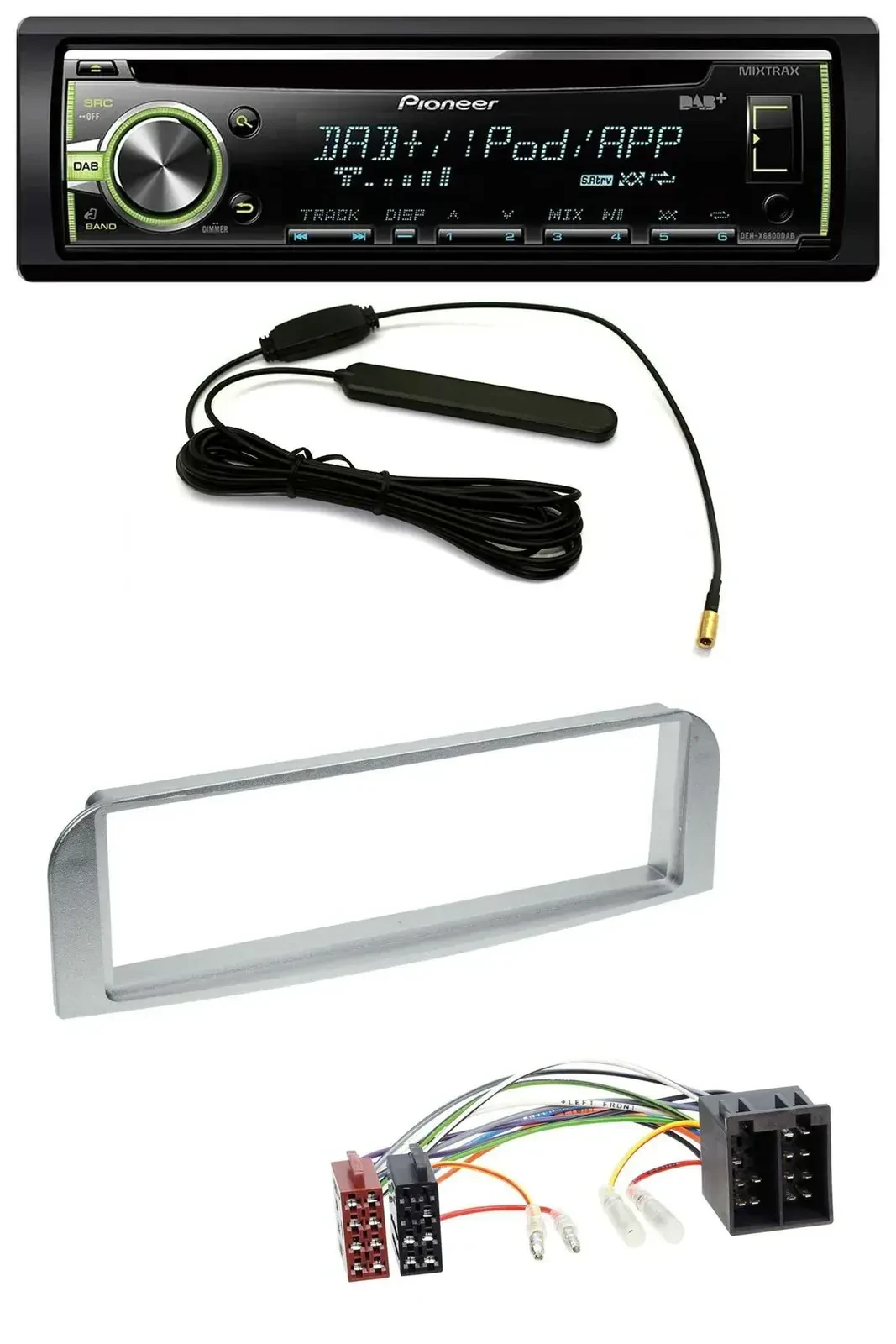 Автомагнитола для Alfa Romeo 147/GT Pioneer CD/MP3 USB DAB AUX серебристо-серая