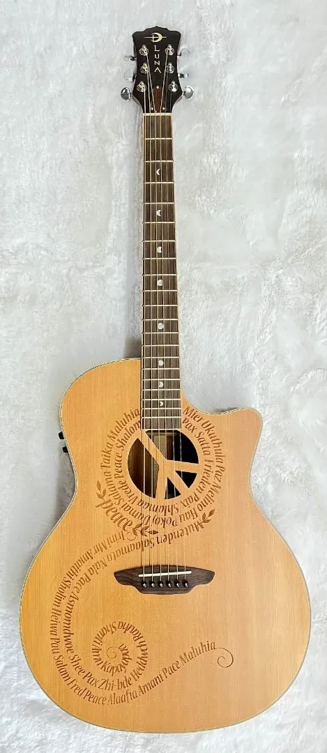 Luna Guitars Luna Prototype / Sample Acoustic Electric Peace Guitar - Maluhia Spruce ?