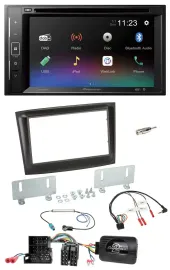 Pioneer Bluetooth Lenkrad USB 2DIN DAB DVD Autoradio für Fiat Doblo Mini-ISO ab