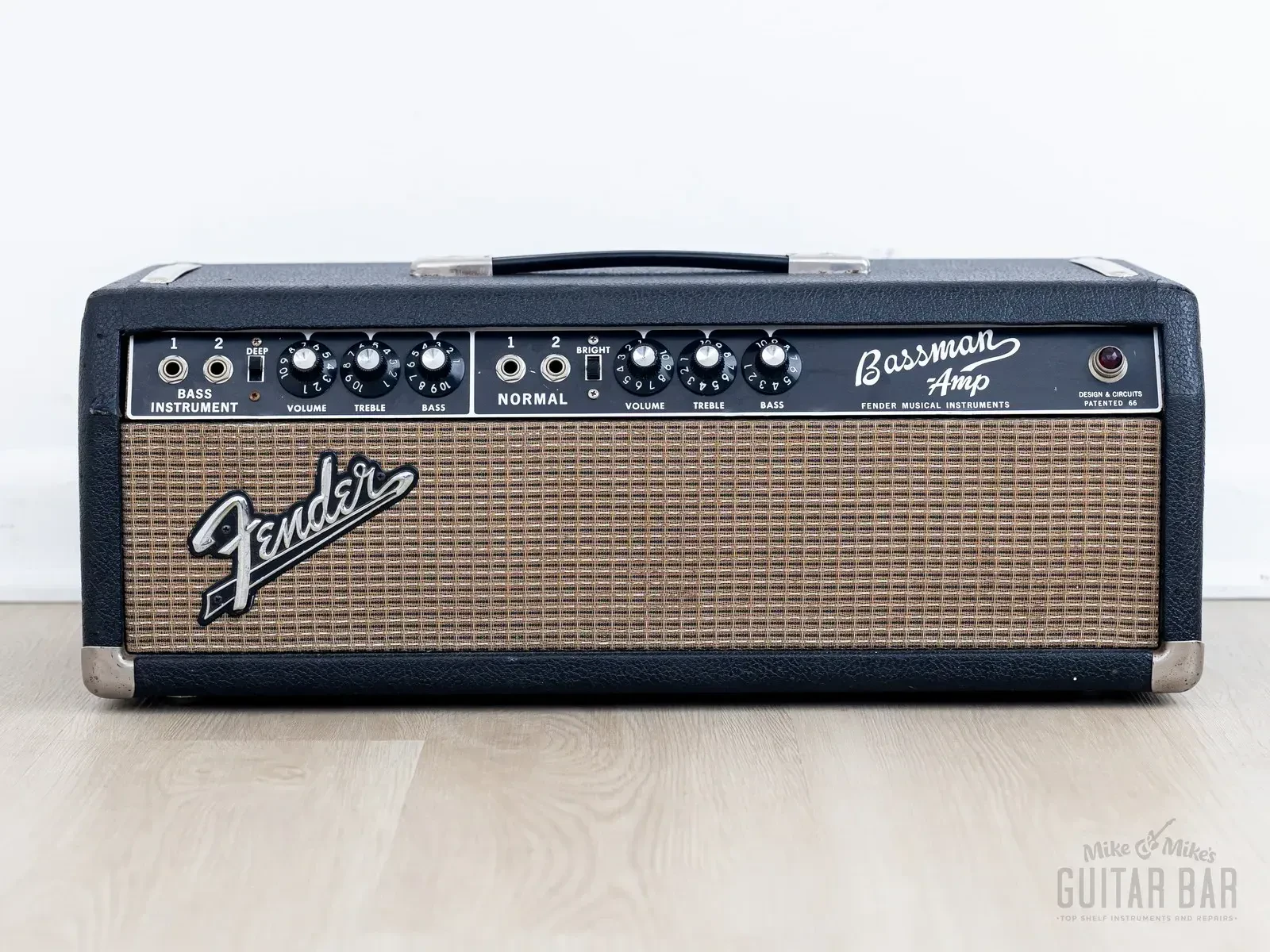 1965 Fender Bassman Black Panel Vintage Tube Amp Head AB165, Serviced