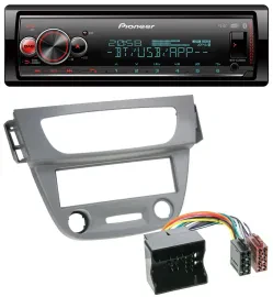 Pioneer Bluetooth USB MP3 DAB Autoradio für Renault Megane 3 Quadlock 09-14 grau