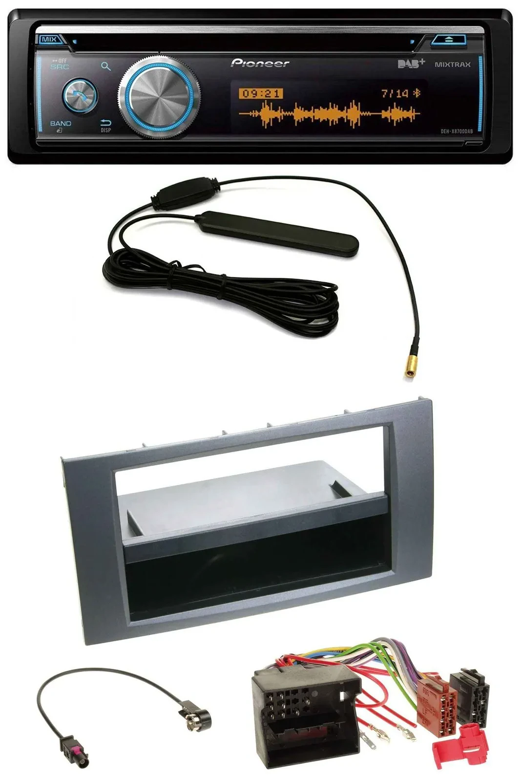 Автомагнитола для Ford Focus/C-Max/Galaxy/S-Max Pioneer CD USB Bluetooth DAB MP3