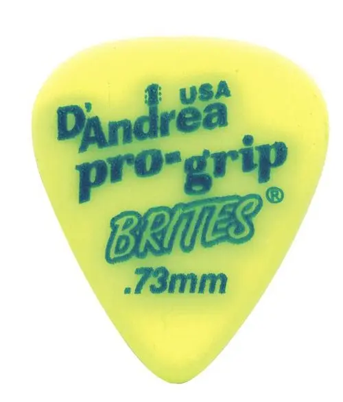 Медиаторы D'Andrea ProGrip Brites RPGB351.73MD, 72 штуки, 0.73 мм