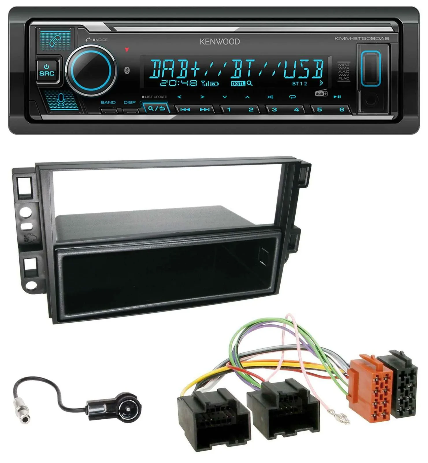 Kenwood Bluetooth MP3 DAB USB Autoradio für Chevrolet Aveo Epica Captiva 06-11