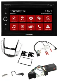 Blaupunkt Lenkrad DVD Bluetooth DAB 2DIN USB Autoradio für Chevrolet Cruze 2011-