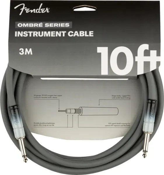 Инструментальный кабель Fender Ombre Series Silver Smoke 3 м