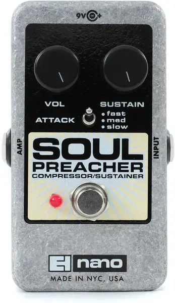 Педаль эффектов для электрогитары Electro-Harmonix Nano Soul Preacher Compressor Sustainer