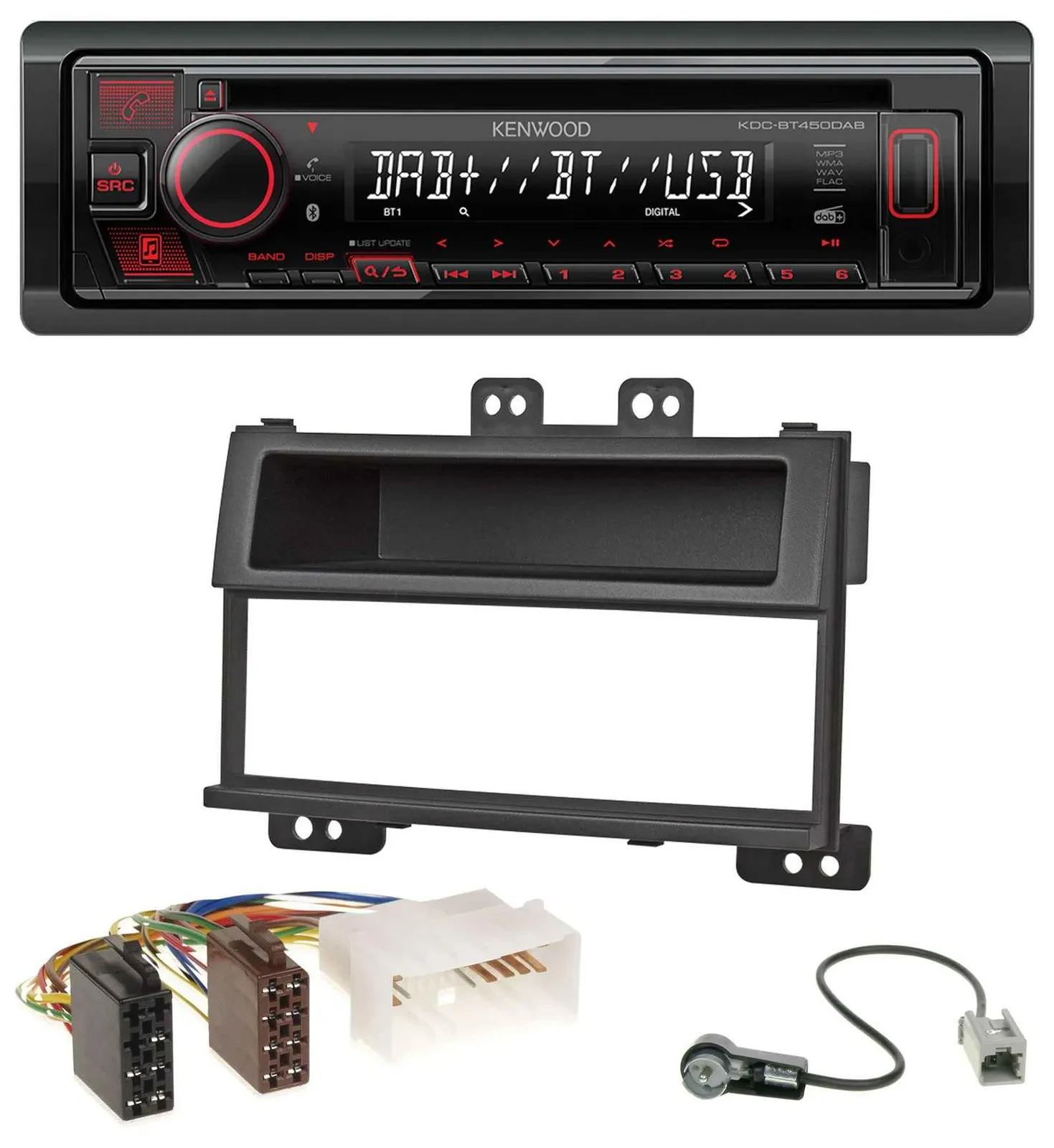 Kenwood MP3 CD USB Bluetooth DAB Autoradio für Hyundai i20 (2008-2011)