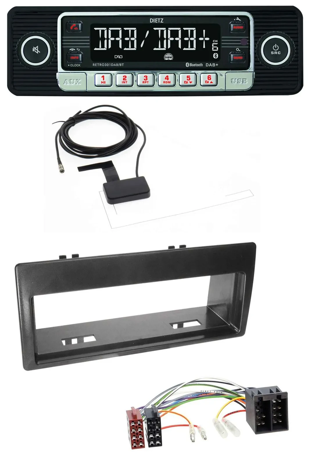 Dietz DAB Bluetooth USB MP3 Autoradio für Citroen Xantia (1999-2003)