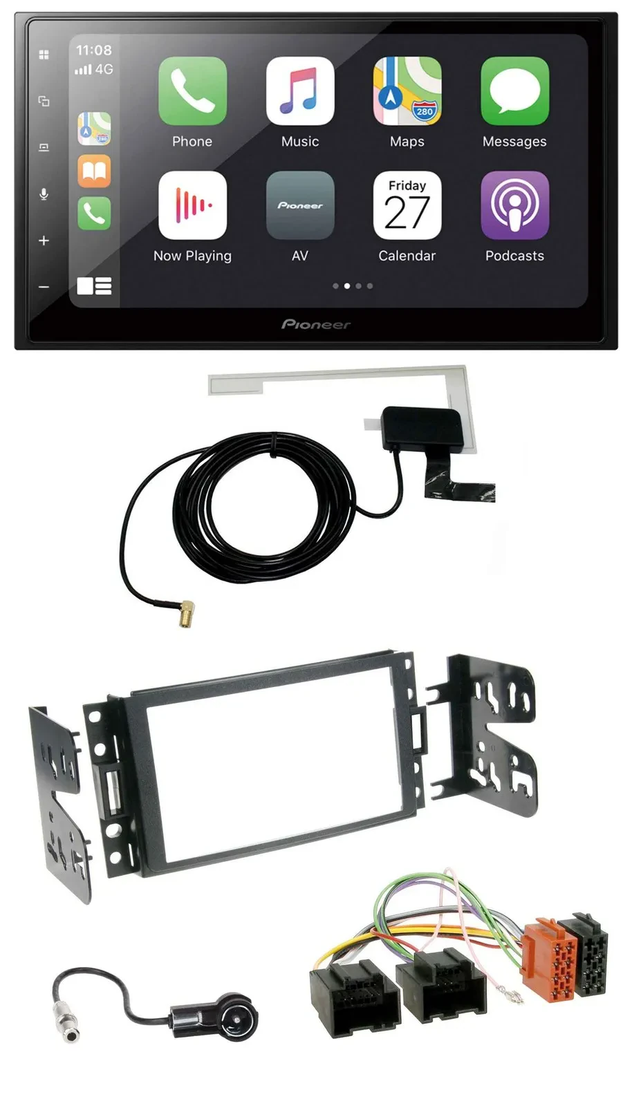 Pioneer USB MP3 2DIN Bluetooth DAB Autoradio für Chevrolet Corvette Uplander 05-