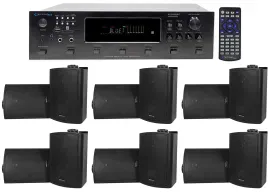 Technical Pro 6000w 6) Zone, Home Theater Bluetooth Receiver+12) 5.25" Speakers