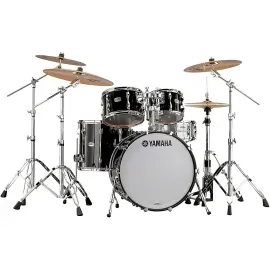 Ударная установка акустическая Yamaha Recording Custom, бас-барабан 22", цвет Solid Black (набор, 4 шт.)