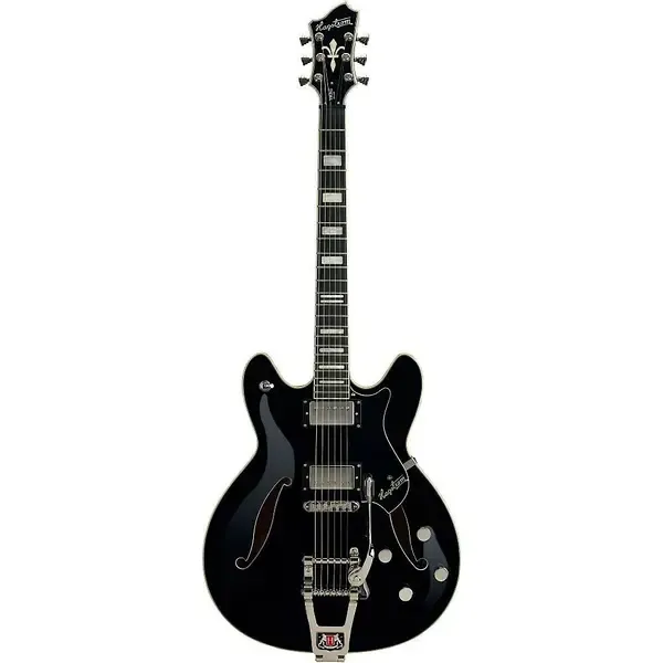 Электрогитара полуакустическая Hagstrom Tremar Viking Deluxe Gloss Black