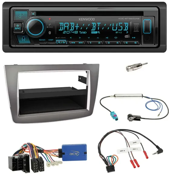 Kenwood Bluetooth DAB CD Lenkrad USB Autoradio für Alfa Romeo Mito 955 13-18 ISO