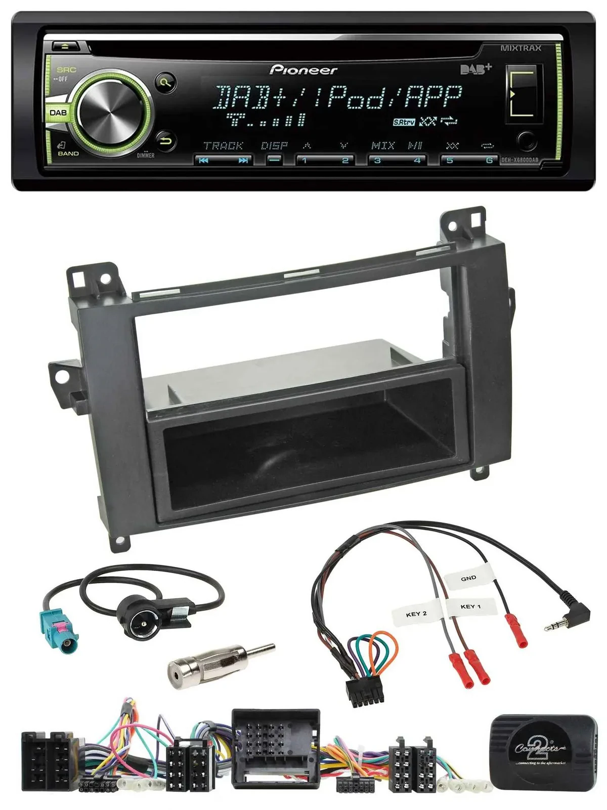 Pioneer DAB USB MP3 Lenkrad CD Autoradio für Mercedes A-Klasse W169 B-Klasse T42