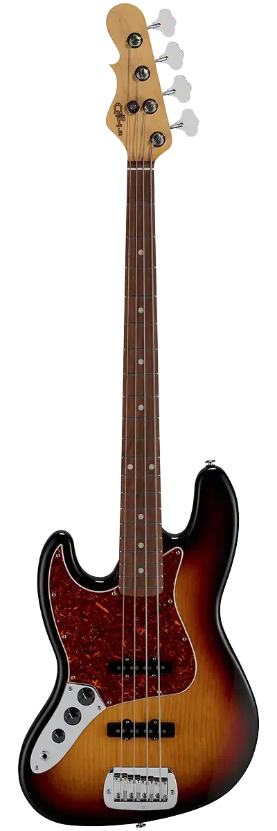 Бас-гитара G&L Fullerton Deluxe JB Left-Handed 3-Tone Sunburst