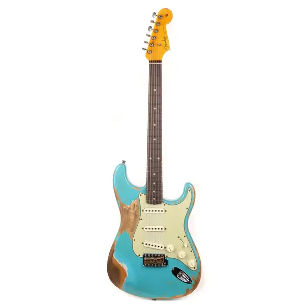 Электрогитара Fender Custom Shop Dual Mag II Stratocaster Faded Aged Taos Turquoise