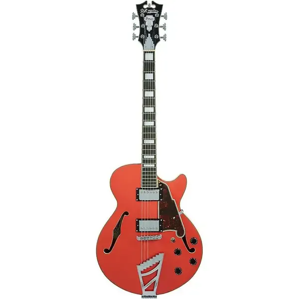 Электрогитара полуакустическая D'Angelico Premier SS Semi-Hollow Stairstep Tailpiece Fiesta Red