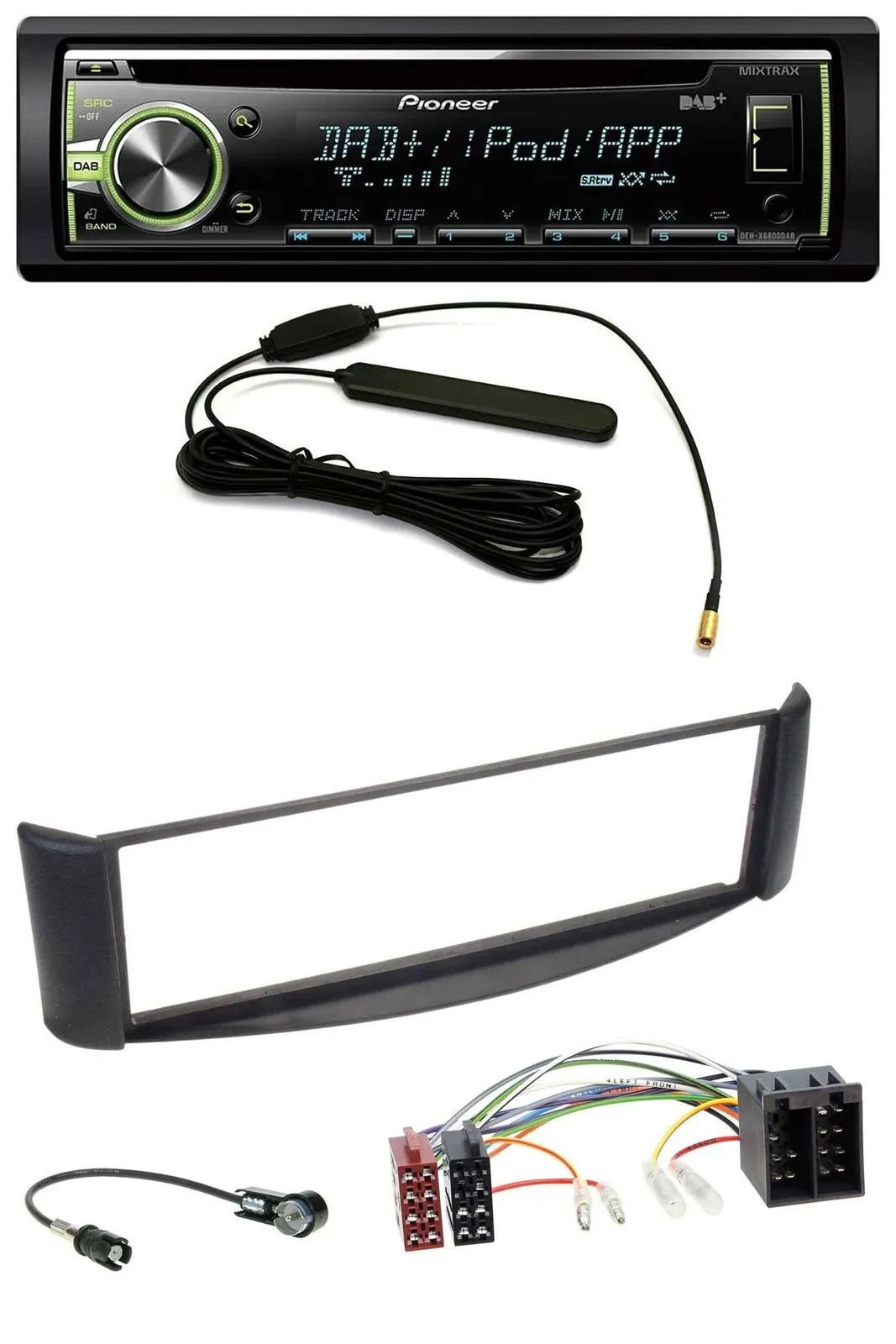 Pioneer MP3 USB CD DAB AUX Autoradio für Smart ForTwo (1998-2007)