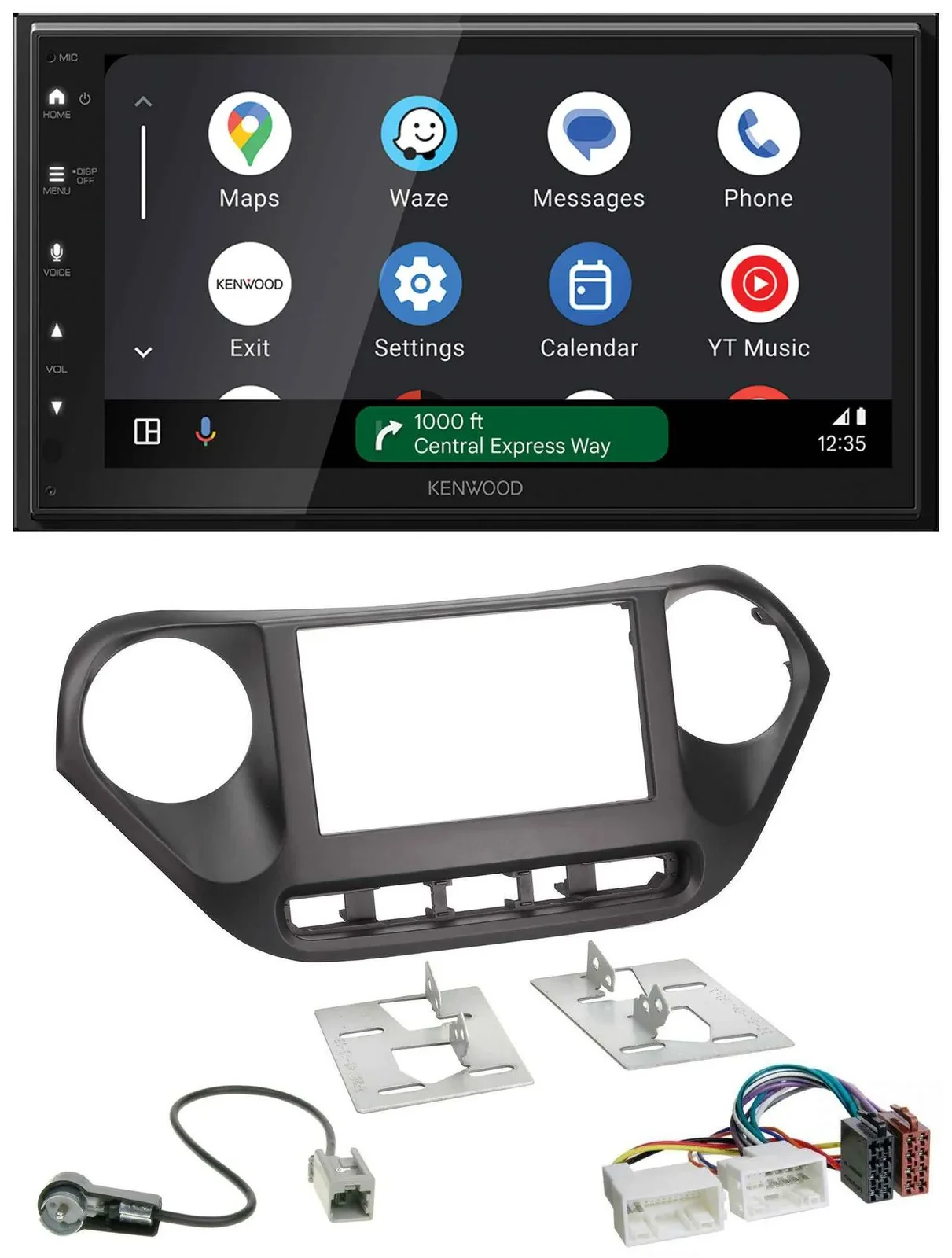 Автомагнитола для Hyundai i10 Kenwood 2 DIN, DAB, Bluetooth, USB, MP3