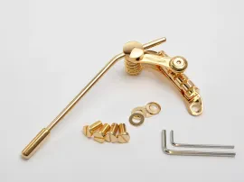 Goldo TLT1 Tailpiece Tremolo w/ Metric and SAE studs: M8 and 5/16-24 - GOLD