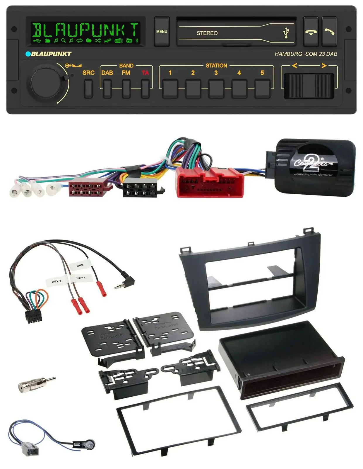 Blaupunkt USB DAB Bluetooth Lenkrad Autoradio für Mazda 3 2009-2013 Can-Bus