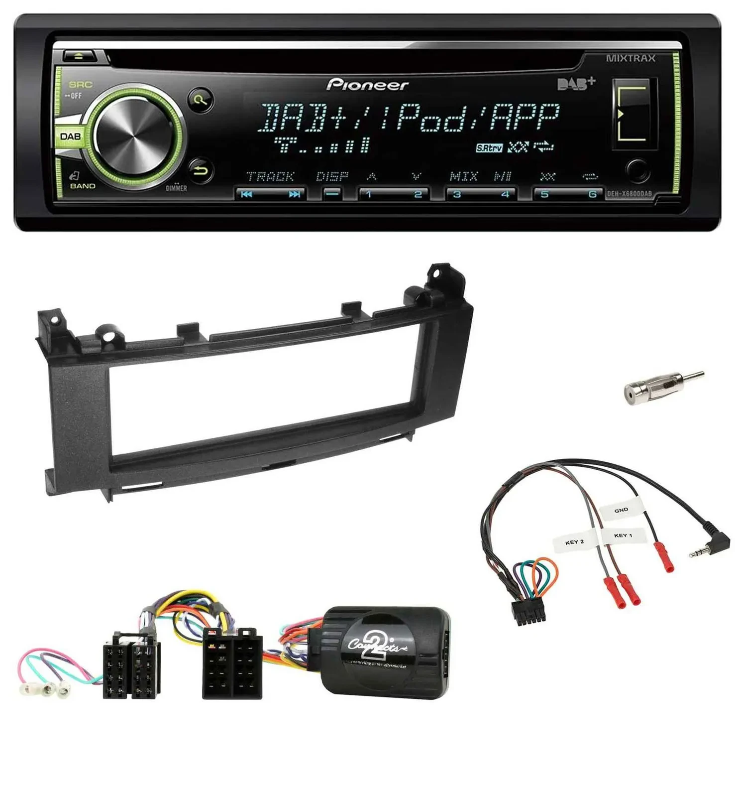 Автомагнитола Pioneer DAB USB MP3 CD для Mercedes A-/B-Class, поддержка кнопок на руле