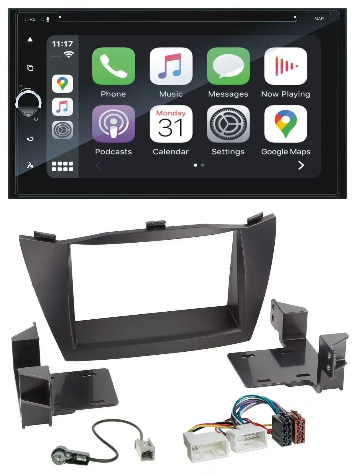 Blaupunkt 2DIN Bluetooth DAB USB DVD MP3 Autoradio für Hyundai ix35 (2010-2013)