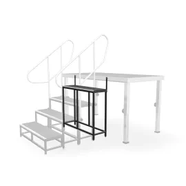 ALU-STAGE 80cm Modulare Bühnentreppe Indoor/Outdoor Siebdruck Podest 13.06kg