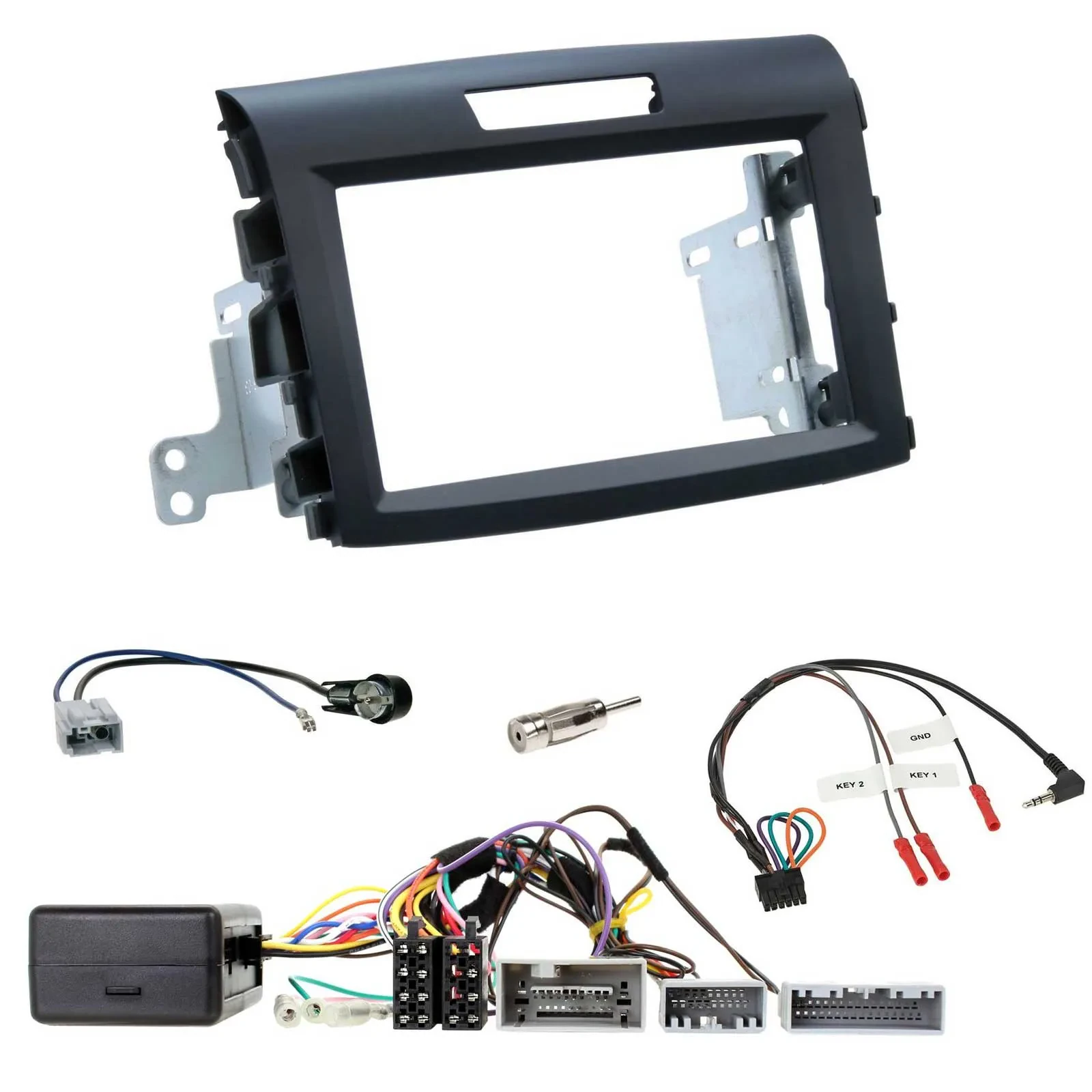Einbauset Lenkradadapter Doppel DIN Autoradio für Honda CR-V FR5/FR6 ab 2013 sch