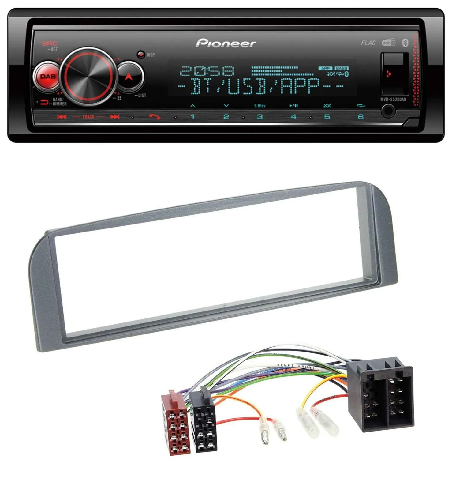 Автомагнитола Pioneer Bluetooth USB MP3 DAB для Alfa Romeo 147/GT антрацит