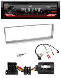 Автомагнитола для Alfa Romeo 156 (2002–2003) JVC Bluetooth, USB, DAB, серебристая