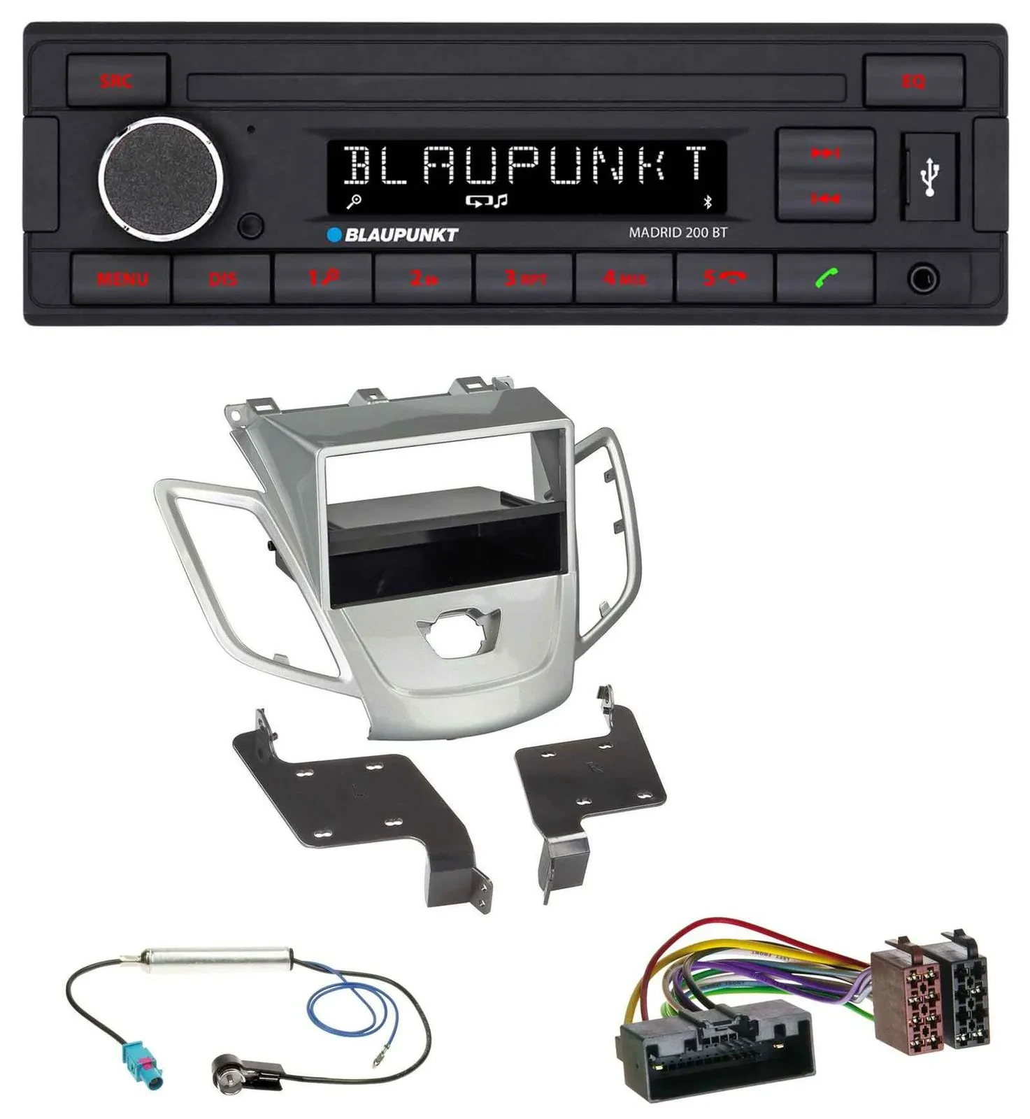 Blaupunkt USB AUX Bluetooth MP3 Autoradio für Ford Fiesta JA8 10-17 ohne Display