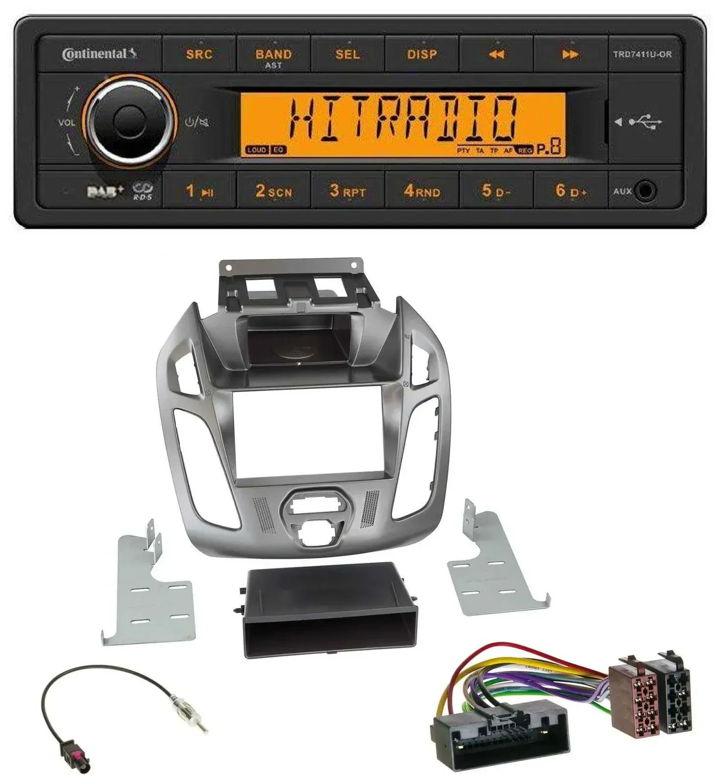 Continental 1DIN DAB MP3 AUX USB Autoradio für Ford Connect Transit 2012-2018 oh