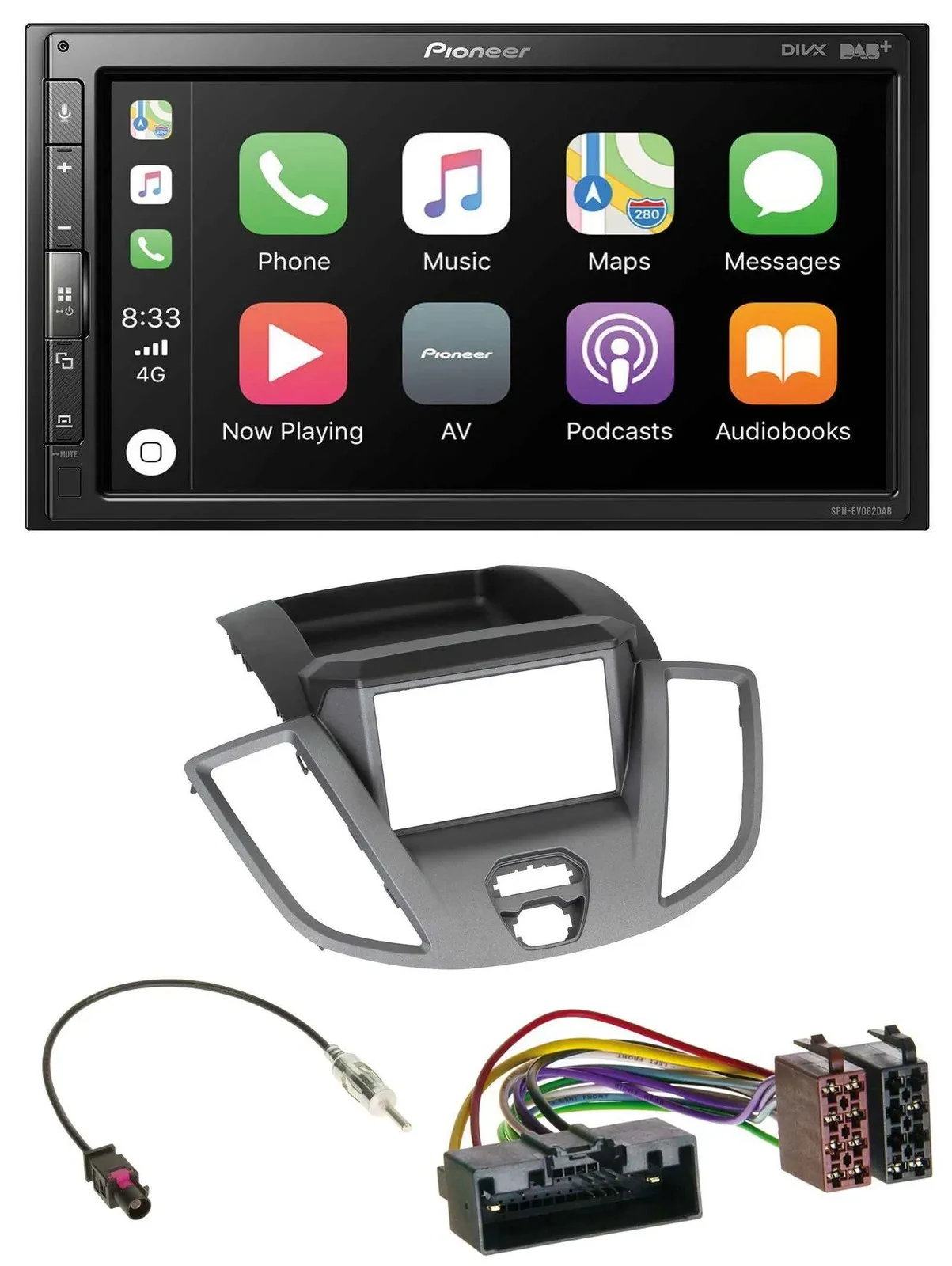 Pioneer USB MP3 DAB 2DIN Bluetooth Autoradio für Ford Transit V363 2014-2018