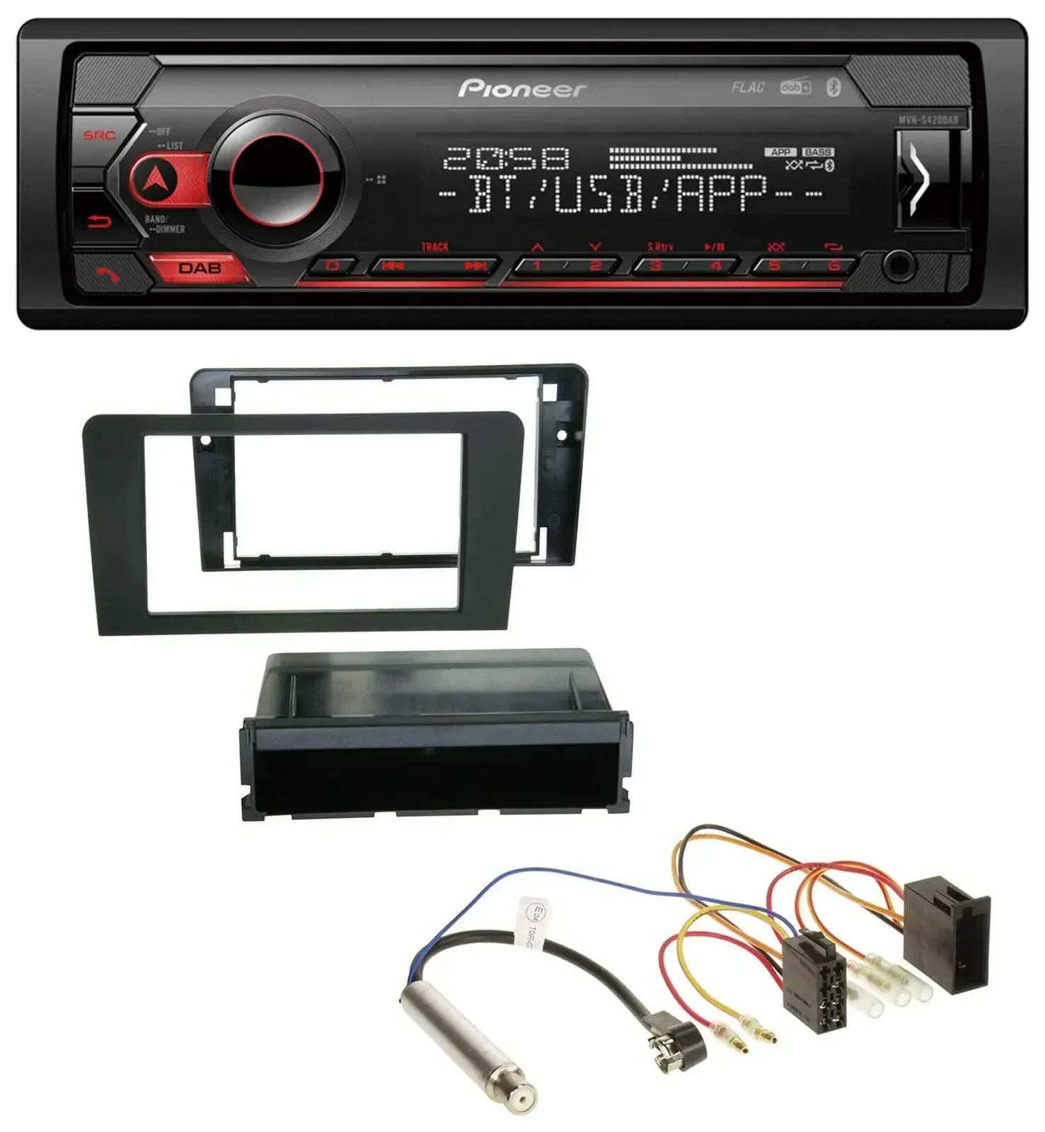 Автомагнитола для Audi A3 (8P 2003–2006) Pioneer MP3 USB DAB Bluetooth ISO