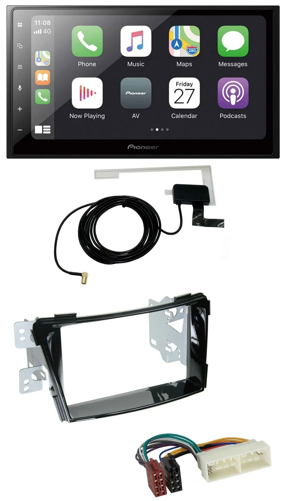 Pioneer USB MP3 2DIN Bluetooth DAB Autoradio für Hyundai i40 ab 2016 Typ VF Klav