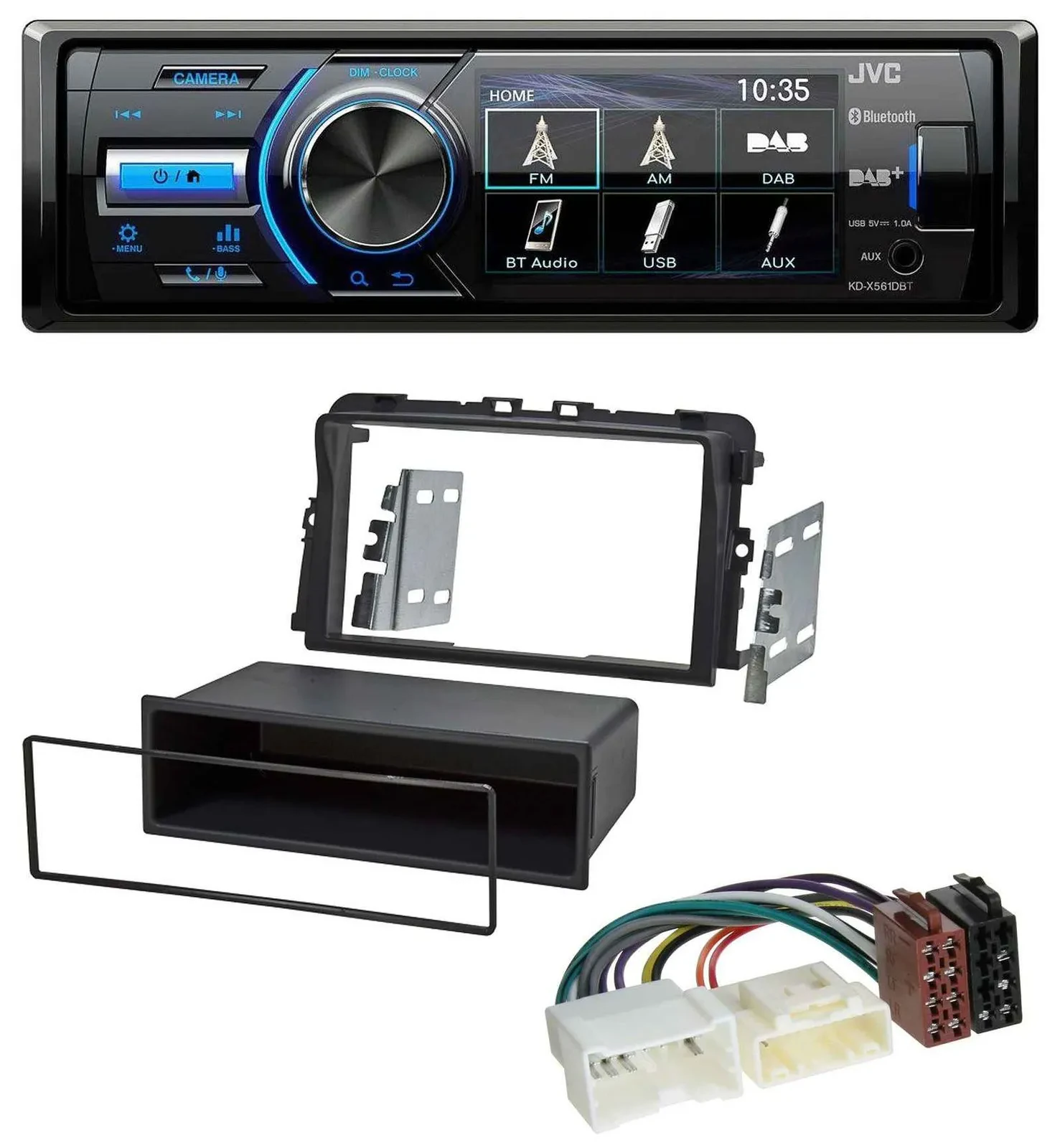 Автомагнитола JVC Bluetooth MP3 USB DAB для Opel Vivaro (2011–2015)