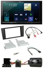 Pioneer Lenkrad Bluetooth USB 2DIN DAB Autoradio für Audi A4 1999-2001