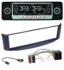 Dietz USB DAB MP3 Bluetooth Autoradio für Smart ForTwo 450 blau ohne Metallschac