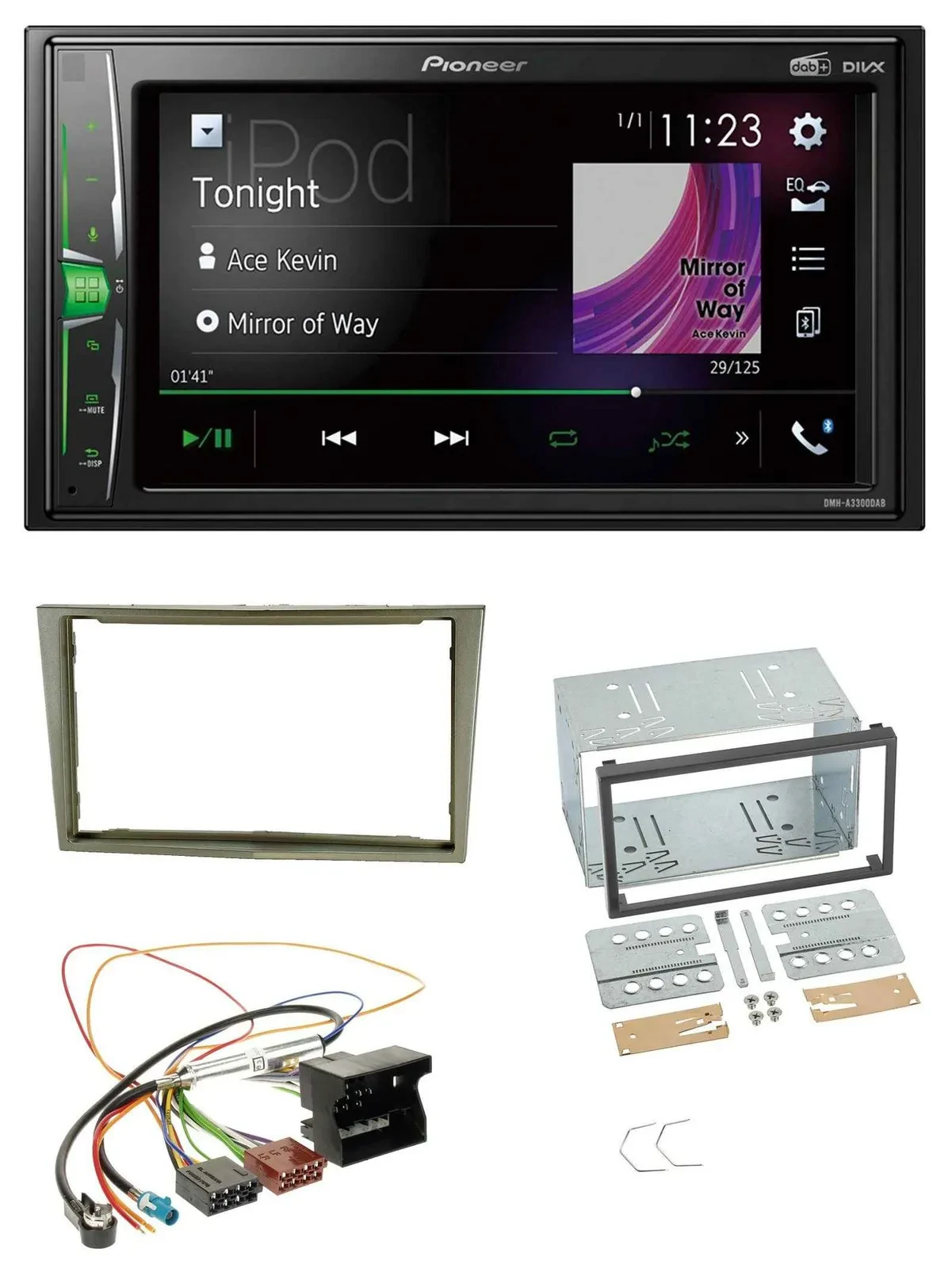 Pioneer 2DIN MP3 DAB USB Bluetooth Autoradio für Opel Corsa D Astra H Zafira B s