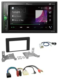 Pioneer 2DIN MP3 DAB USB Bluetooth Autoradio für Toyota Aygo ab 2022 AB7 schwarz