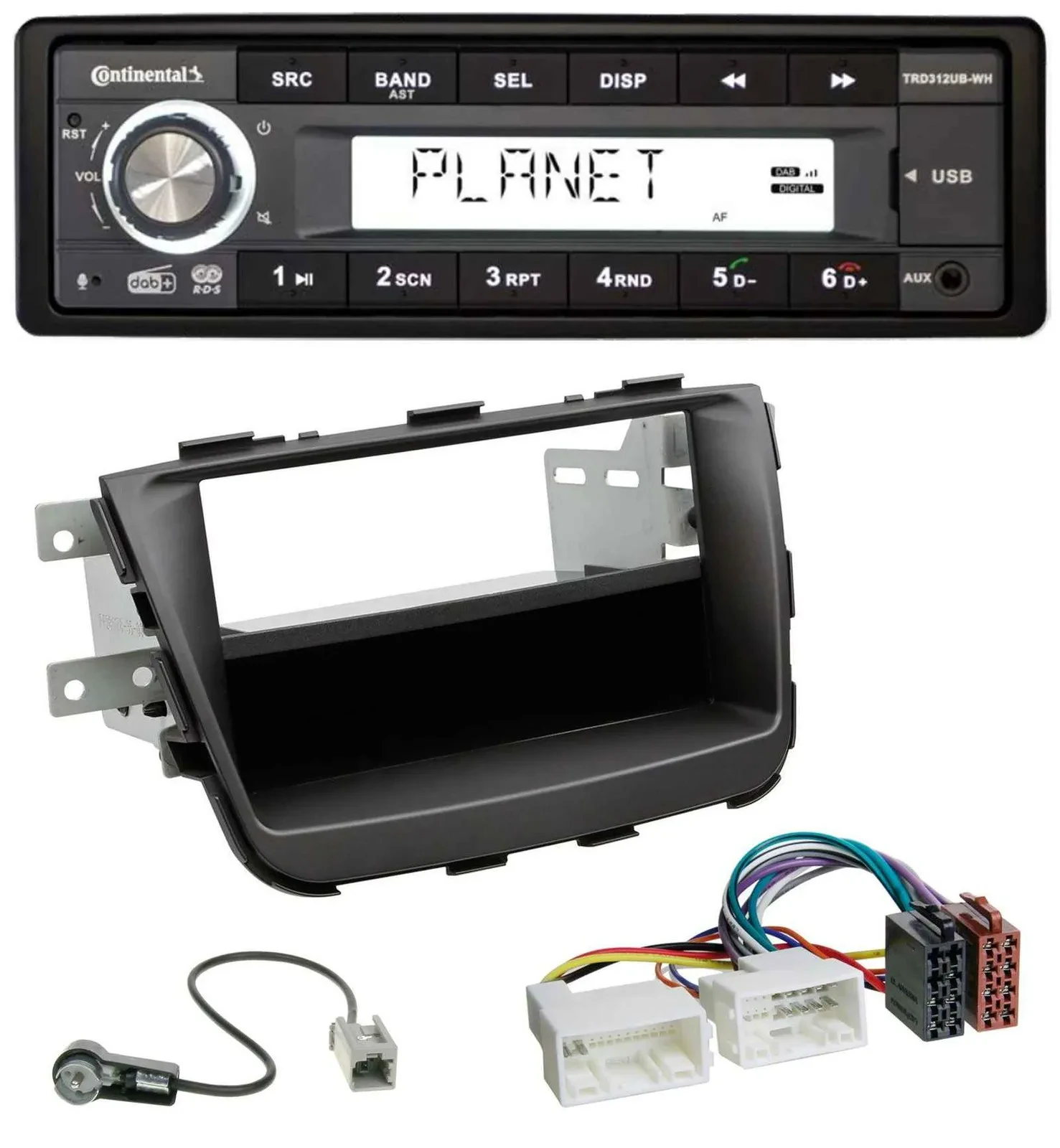Continental USB 1DIN AUX DAB MP3 Autoradio für Kia Sorento II XM Facelift 12-15