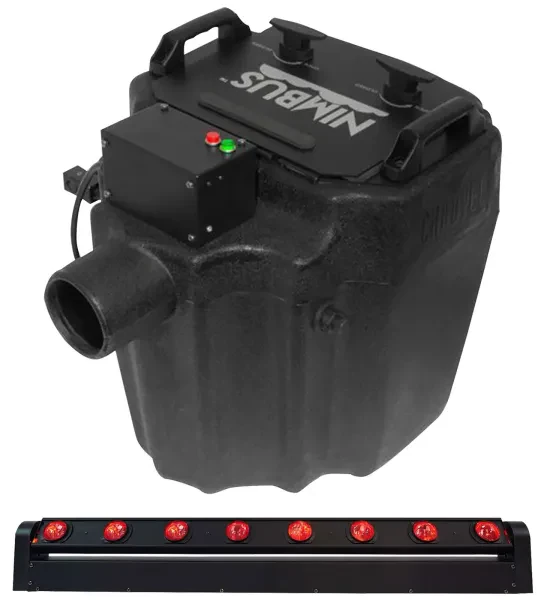Chauvet DJ Nimbus Dry Ice Fog Machine Fogger+Motorized Moving Head Light Strip