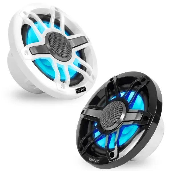 NVX MVSP65 6.5" V-Series 2-Way Marine Speakers with LED Lights