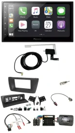 Pioneer USB Lenkrad 2DIN Bluetooth DAB Autoradio für BMW X3 E83 2004-2010 mittig
