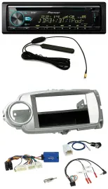 Pioneer CD MP3 Lenkrad DAB USB Autoradio für Toyota Yaris 2011-2014 silber 28-Pi